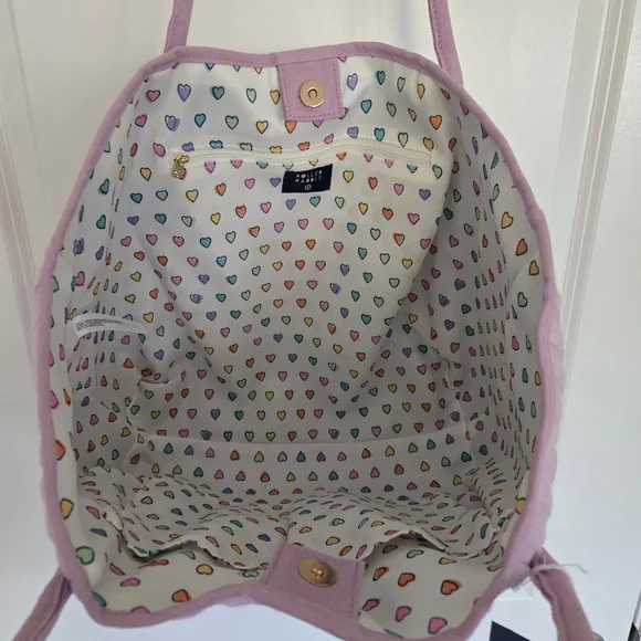 NWT Striped Large Terry Beach Tote Bag Lavender - Roller Rabbit x Target - Picture 7 of 7